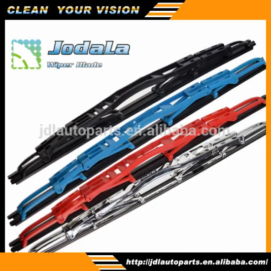 Colored Double Plastic Wiper Blade With Adapters