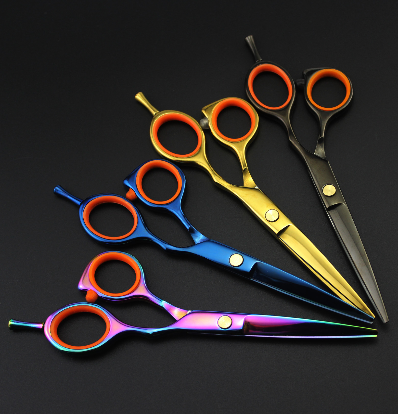 5.5'' Professional Hairdressing Scissors Cutting Shears Thinning Scissors Tijeras Human Hair Scissors 4 colors