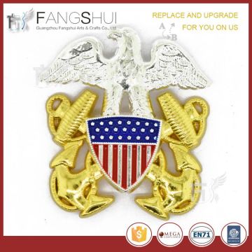 3d rectangle usa military navy lapel pin, cool metal cap badges pins