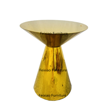 Golden Side Table - New Design All Metal Stainless Steel Cake Table for Living Room Furniture