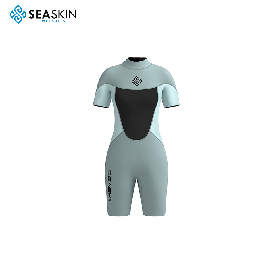 Seaskin 3mm Neoprene Eco-Friendly Shorty Wetsuit untuk Wanita
