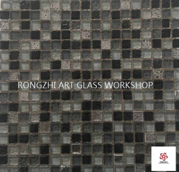 Gray-black Glass Mosaico Mosaic Tile
