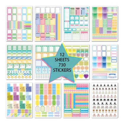 Writable Planner Calendar Stickers for Scrapbook Decoration
