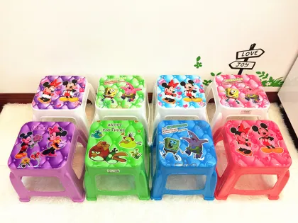 Home outdoor printed cartoon plastic stool chair