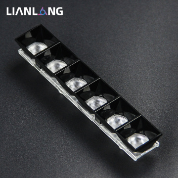 24° Square 6 Bead Ceiling Lighting Lens optical lens Plastic Secondary Optics Far and near light reflector