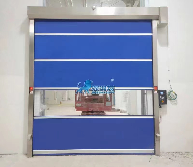 Industrial stainless steel roller shutter high speed door