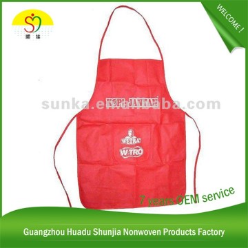 Cheap Nonwoven Logo Printed Nonwoven Apron And Nonwoven Apron