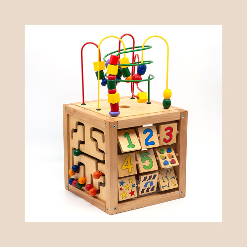 Carro de brinquedo de madeira simples, bloco de madeira conjunto ferramenta de brinquedo
