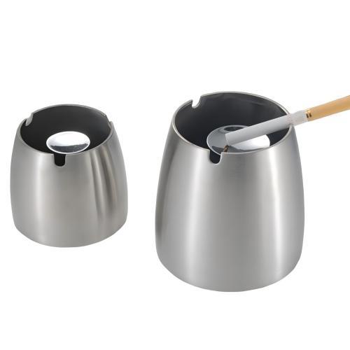 Desktop-Aschenbecher aus Metall mit Zigarettenhalterschlitz