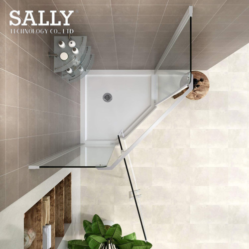 Base de douche à boîtier néo-angle en acrylique diamant SALLY ABS