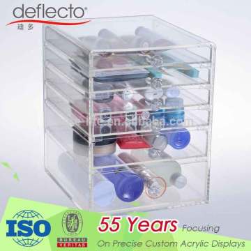 Acrylic Cosmetic Storage Display Box with 6-tiers /acrylic storage box/Modern Design Acrylic Makeup Storage box