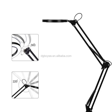 Braccio flessibile moderno pieghevole ciglia accurata manicure da scrivania lampada