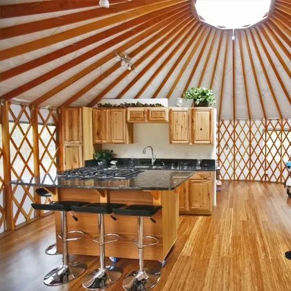 Winter Mongolian Yurt Australian Pine Family Camping Tent Resort