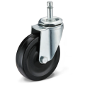 Black rubber swivel casters