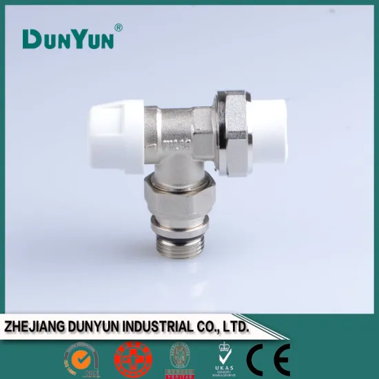 China manufactured brass PPR angle lockable valve/male union & female
