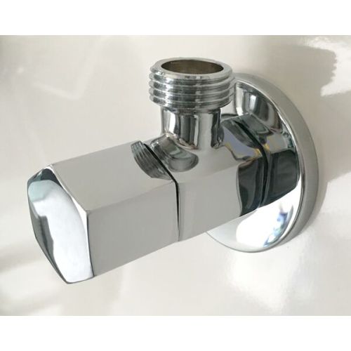 Silver Chrome Color Brass Angle Valve 1/2 Inch