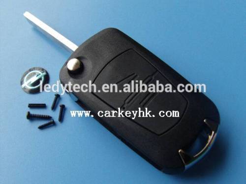 Orignal Opel 2 buttons floding car key blank cover with HU100 blade, modified remote key shell