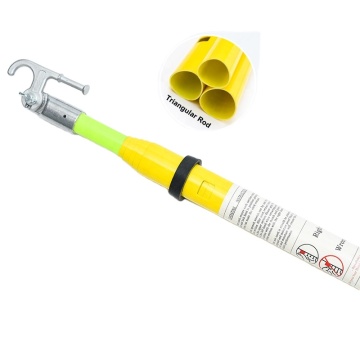 Υψηλή τάση Fiberglass μονωμένο τηλεσκοπικό Hot Stick HV-240 (10.6m/12m/15m)