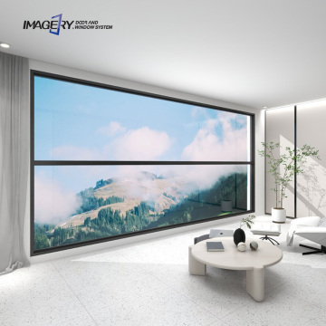 Modern elektrisch verticaal aluminium liftvenster met auto open en glasvezel muggennet voor buitenbalkon
