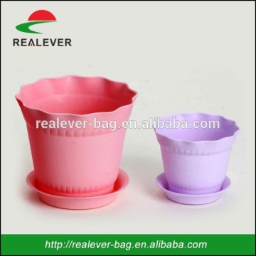 Garden decoration wholesale indoor colorful plastic flower pots