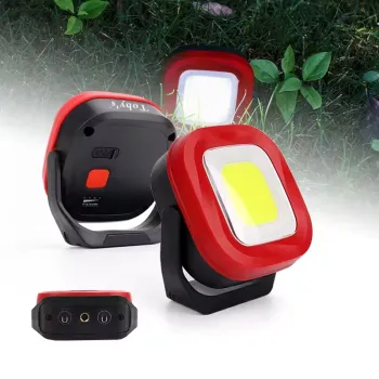 Outdoor Emerger: High-Power 1000Lumens 6000k COB LED Camping Light with Metal Magnet Bracket and USB Charger