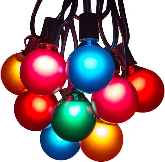 2023 Europe Australia Hotsale Rubber Cable 24V G50 LED Garland Patio Light String Connectable E27