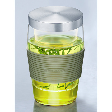 Samadoyo green tea cup with tea infuser for Christmas promotion