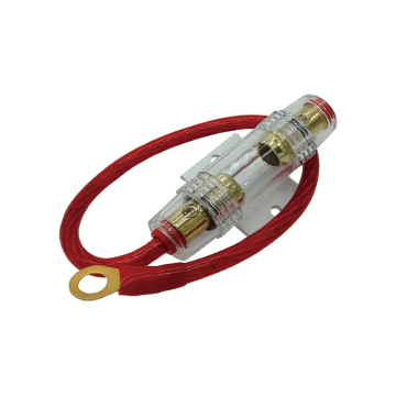 10x38 มม. AWG มอเตอร์ไซค์ Blow Fuse 20A-100A อิเล็กทรอนิกส์ทองแดงอินไลน์อินไลน์ที่ถือ
