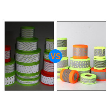 Reflective webbing with various floral patterns and designs