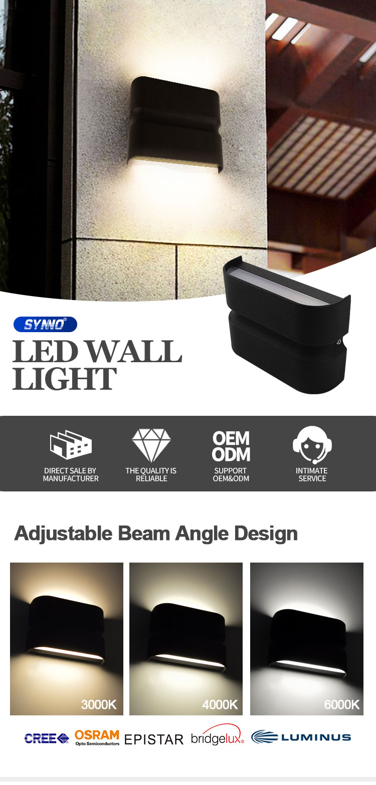 square up down wall light