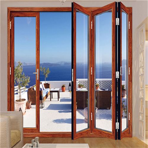 Aluminum Folding Doors with Built-in Shutters