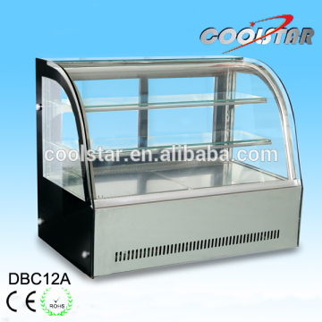 304 stainless steel cake refrigerating showcase with double layer tempered glass                        
                                                                                Supplier's Choice