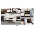 Neueste moderne Marmor-Metallrahmen-TV-Schrank-Kombination