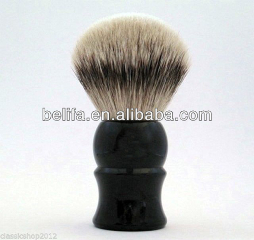 Wholesale silver tip badger hair black resin handle shaving brush makeup beauty man's cosmetic 2014