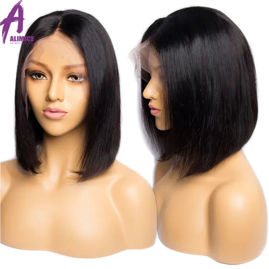 Top Selling Wholesale Bob Style Short Brazilian Hair Lace Front Wig Virgin Human Hair Bob Wigs