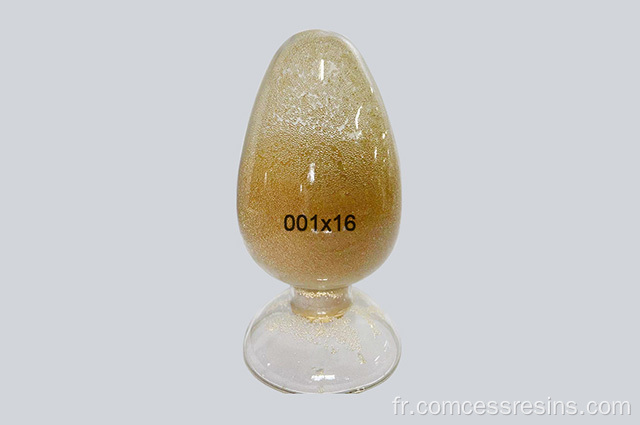 Type de gel fortement acide de type styrène de type cation échange d'échange