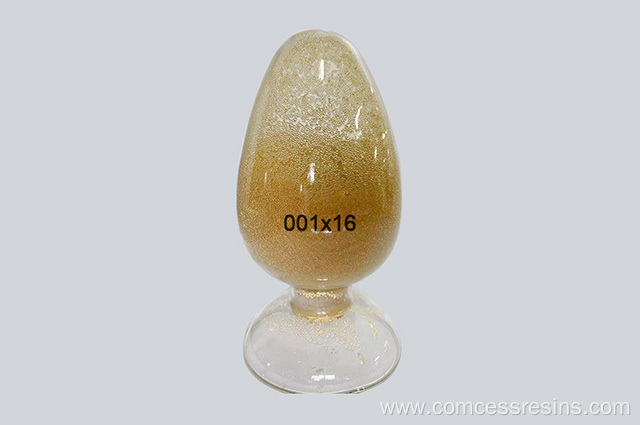 Gel-type Strongly Acidic Styrene Type Cation Exchange Resin