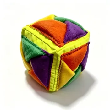 Colorful Squeaky Plush Ball