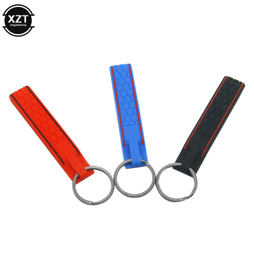 New Car Keychain Label Strips Shape Soft Rubber Key Chain Key Ring forVolkswagen forVW forGTI Car Styling