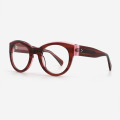 Fashionable Round Acetate Women's Optical Frames 23A3199