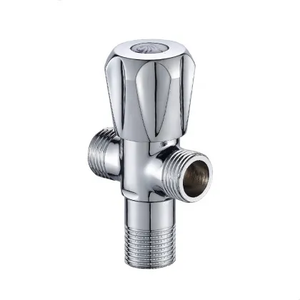 Copper Double Water Triangle Valve: 3 Way Cold and Hot Water Valve