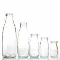 Food Grade Glass Milk Bottle with Metal Lid