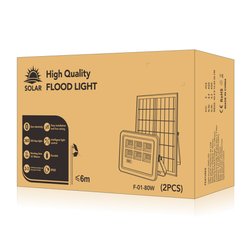 80W solar powered led flood light