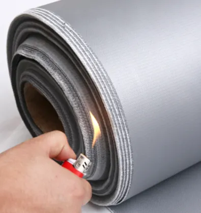 grey silicone rubber cloth for fireproof curtains