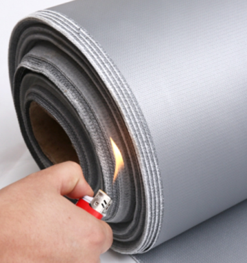 grey silicone fabric for fire and smoke resistant curtains