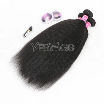95-100 Gram Per Bundle Unprocessed Brazilian Young Girl Donor Human Hair Weaving Extension Bundles Yaki Kinky Straight Wave