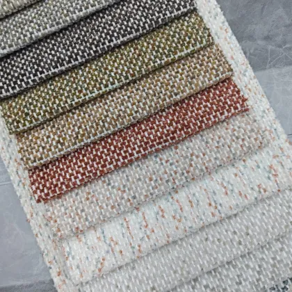 Mixed Color Textured Chenille Upholstery Fabric