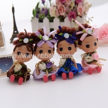 12cm Roses Dress Plastic Confused Doll 