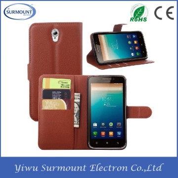 moible phone PU Leather bag Wallet flip cover Case for Lenovo A859