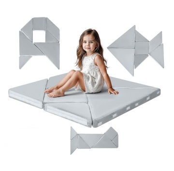 Convertible Modular High-Density Foam Kids' Play Building Tangram Puzzle Couch for Playroom